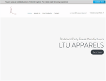 Tablet Screenshot of ltuapparels.com